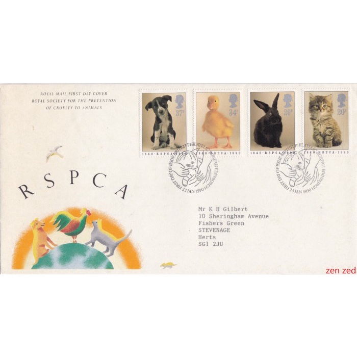 

A756 Prangko Inggris FDC 1990 Fauna 1 Pcs