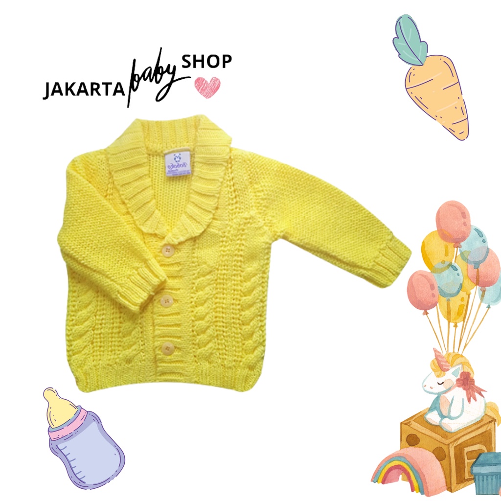 SWEATER / JAKET RAJUT PREMIUM SNI BAYI LUSIANA E 0- 6 BULAN 655510