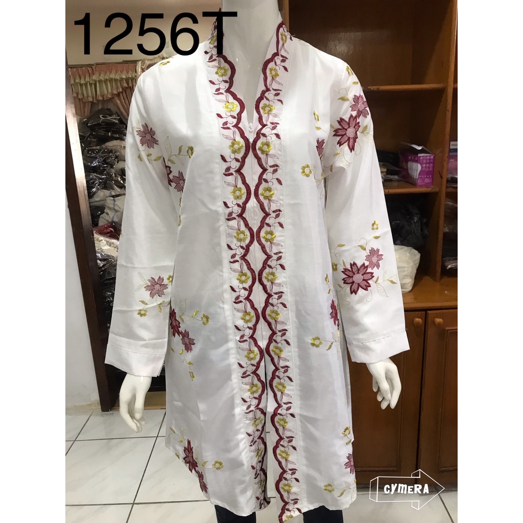 tunik alexuez bordir premium putih/tunik lengan panjang /pakaian wanita alexuez premium