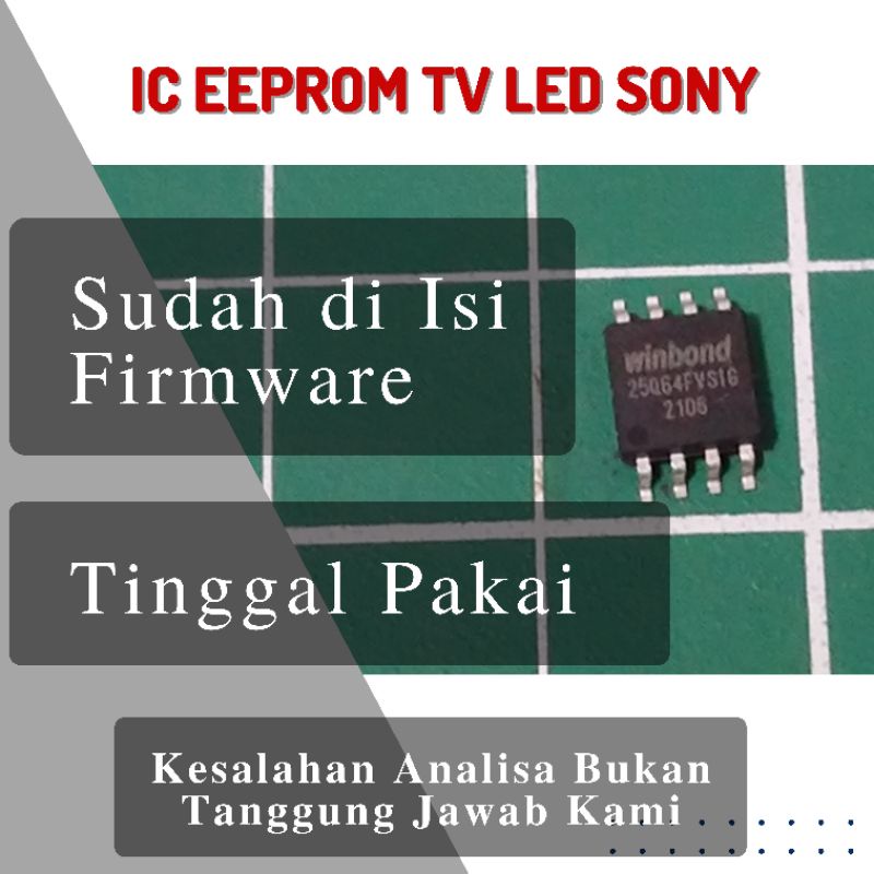 IC Eeprom Tv LED Sony Plus Isi  Tinggal Pakai 25Q16 25Q32 25Q40 25Q64 25Q128