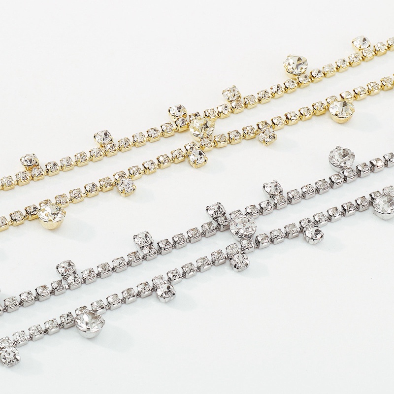 Mewah Zirkon Liontin Choker Perhiasan Rantai Klavikula Untuk Wanita Korea Fashion Perhiasan Kristal Kalung