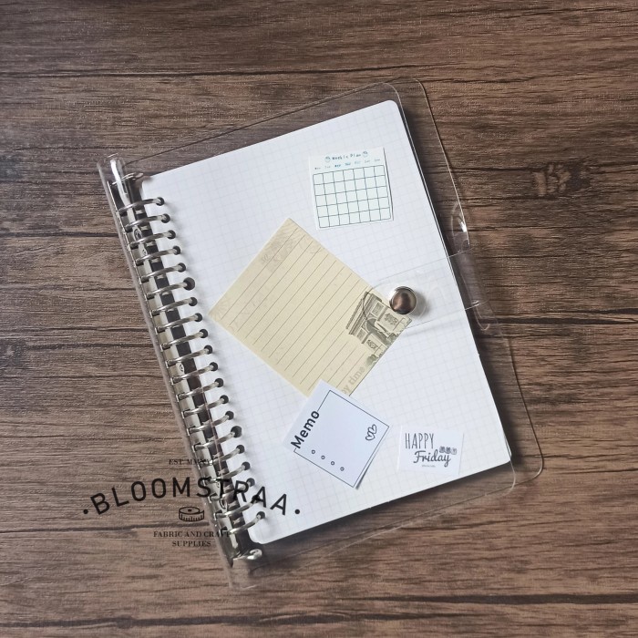 

Kertas Clear Cover Binder A5 20 Ring Loose Leaf Mika Pvc Transparan A 5