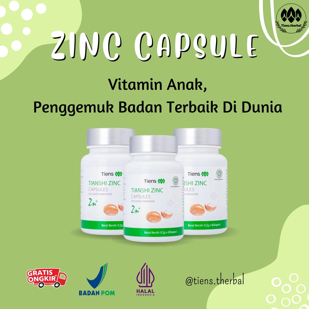 Jual ZINC CAPSULE SEPLEMEN PENGGEMUK BADAN PENAMBAH BERAT BADAN OBAT ...