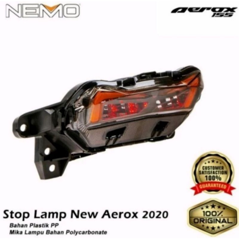 Stoplamp Lampu Rem Belakang JPA Running LED Smoke New Aerox 155 Connected Original JPA