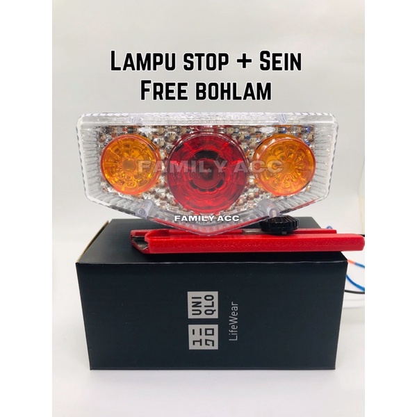 LAMPU STOP BELAKANG RX KING NEW PLUS SEIN BONUS BOHLAM PNP RXK RX KING NEW RX KING MIKA BENING RXK