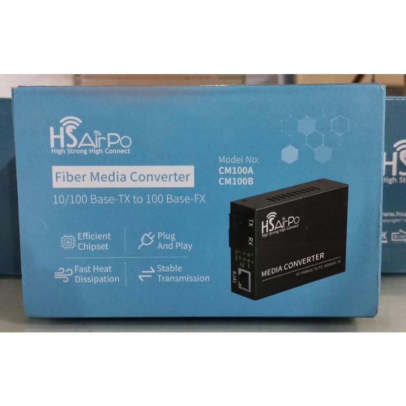 10/100Mbps MEDIA CONVERTER PISAH HS AIRPO CM100