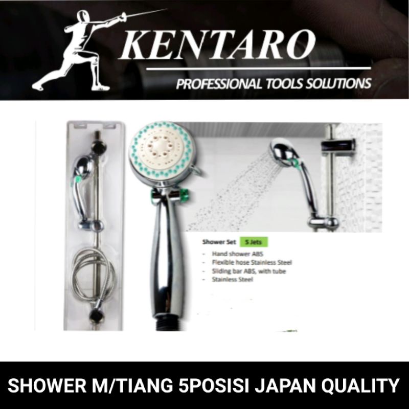 Shower panas dingin set 5in1 + switch on off garansi 6bulan kentaro Japan quality