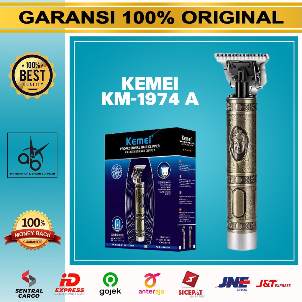 Kemei KM 1974 A Hair Trimmer Skeleton Buddha Alat Cukur Rambut Barbershop