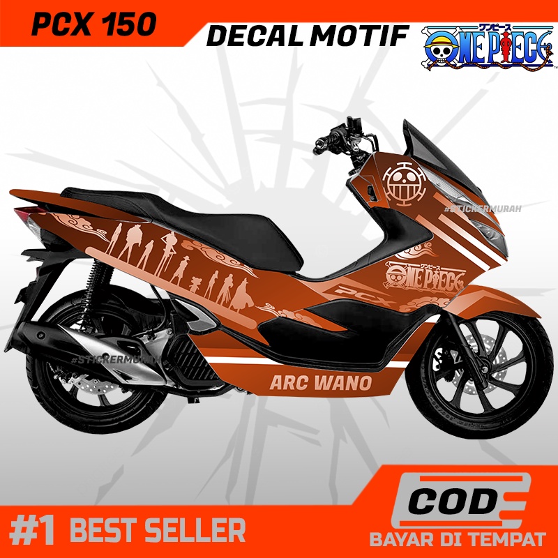 Decal Sticker Printing Body Motor PCX 150 Motif Keren One Piece Arc Wano