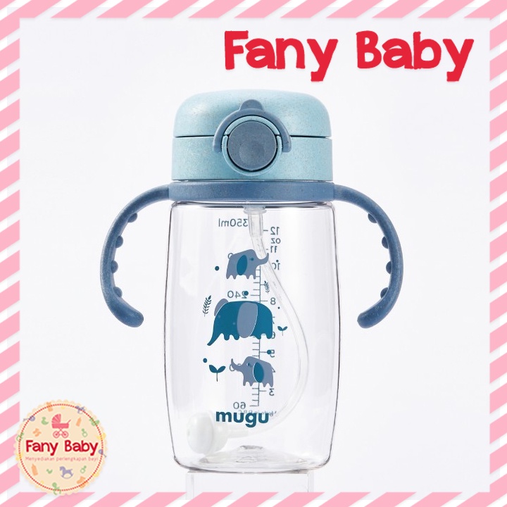 MUGU WHEAT STRAW TRITAN TRAINING BOTTLE 350ML