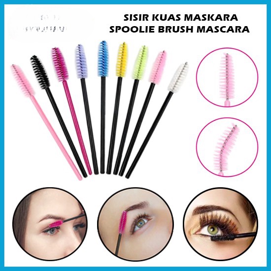 Sisir Kuas Maskara Spoolie Brush Mascara Wand Sikat Bulu Mata Alis