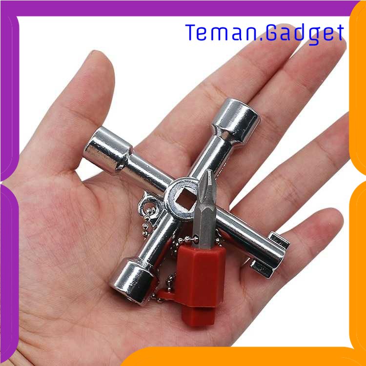 TG-PKK Kunci Pas Multifungsi 5 in 1 dengan Obeng Plus Minus - GT-J1