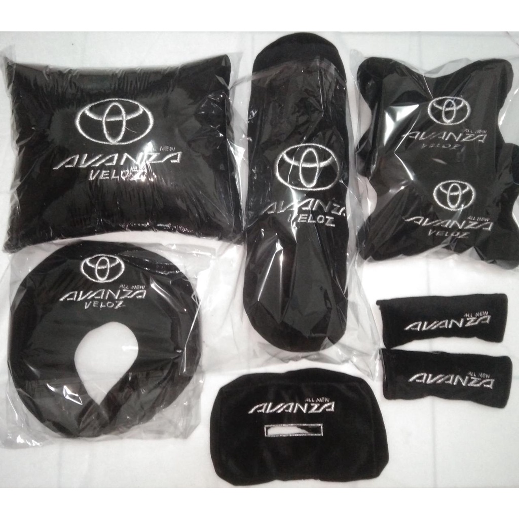 Variasi aksesoris Toyota All New Avanza Veloz headrest bantal mobil sandaran kepala alas jok 6 in 1