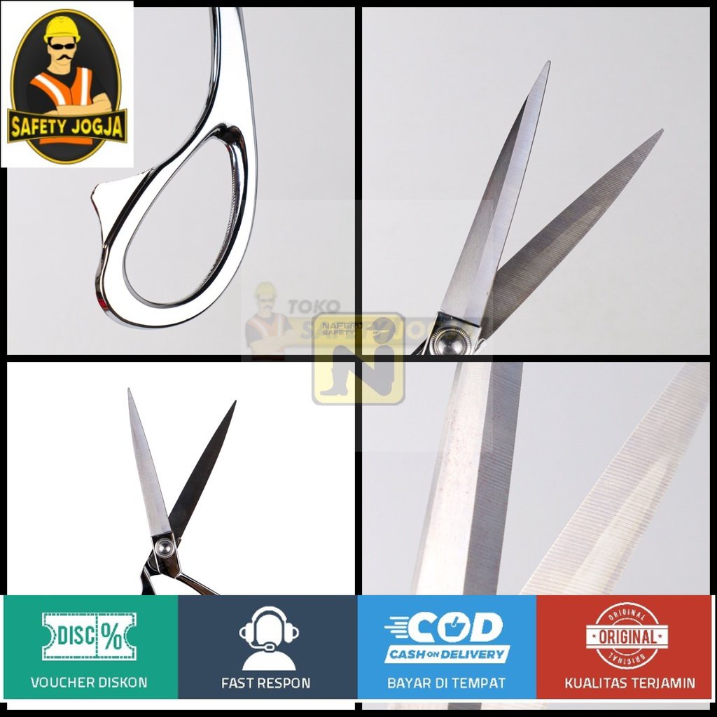 Gunting Kain Sewing Scissors Stainless Steel Shears XIZHI YUAN  10.5 Inch - K38 - Silver