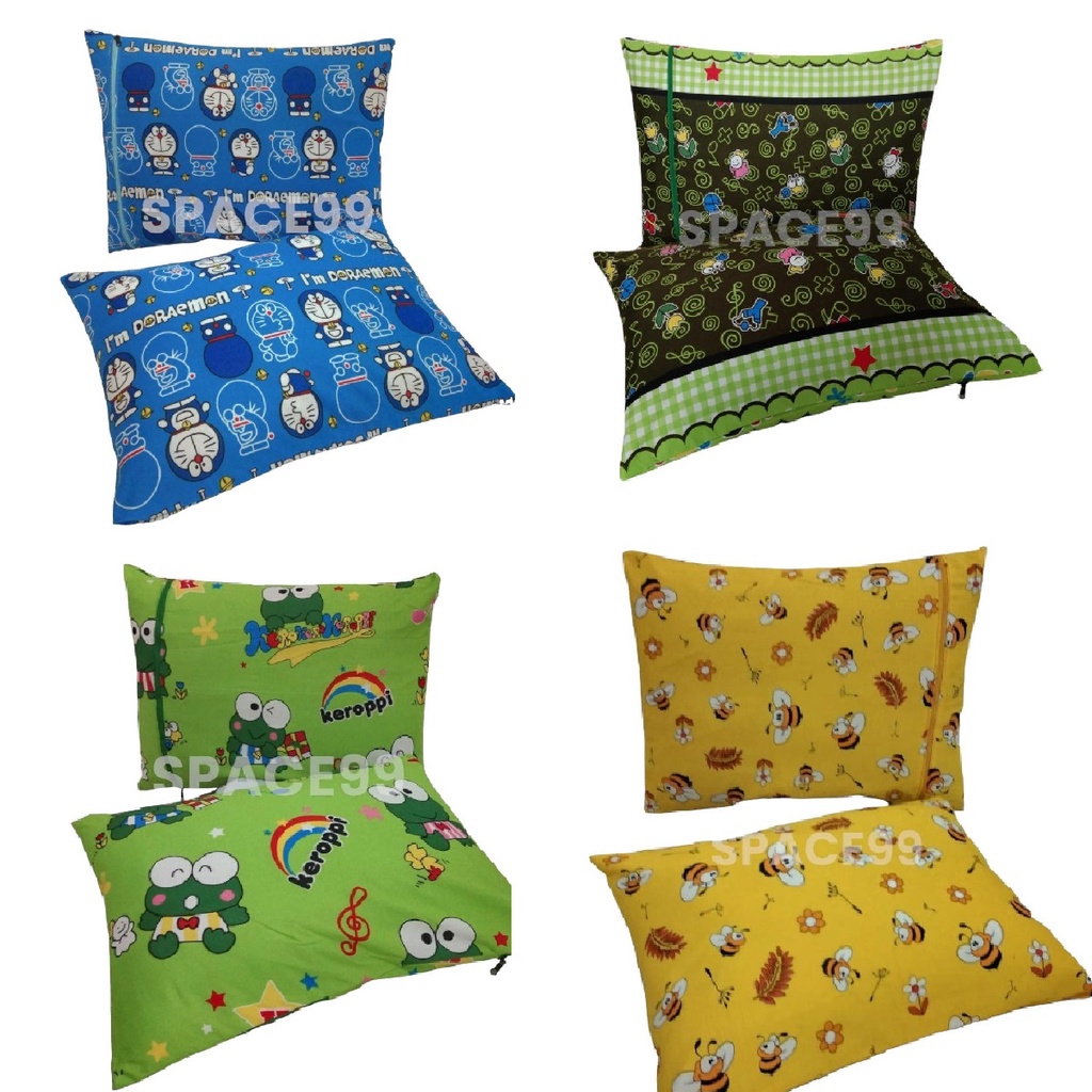 Paket Sarung Bantal Resleting Motif Anak 18pcs