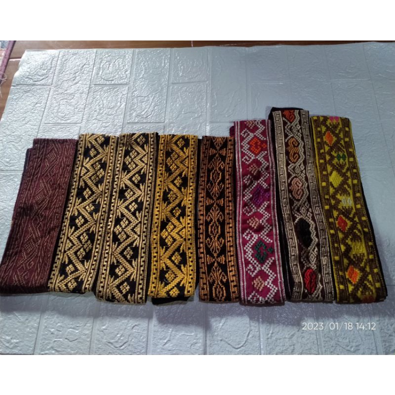 selendang bordir motif songket
