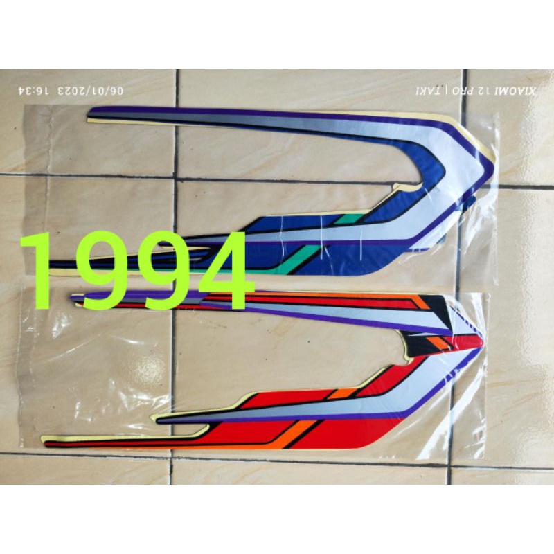 Lis stiker striping RX spesial RX S 1994 merah dan biru