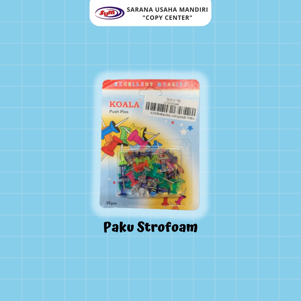 

Paku Pin Warna Tusukan Gabus Styrofoam