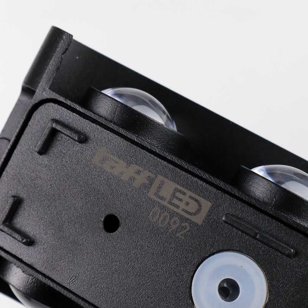 TaffLED Lampu Dinding Hias Outdoor Aluminium 6W 6 LED Warm White Lampu Kamar