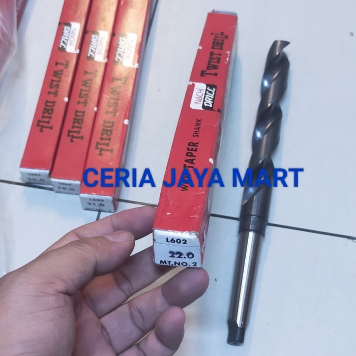 NACHI 22 MM mata bor besi TAPER HSS 22mm Mata bor Kones NACHI ASLI