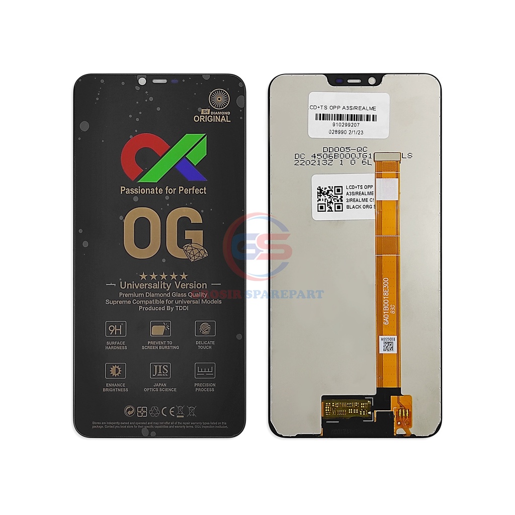 LCD OPPO A3S / A5 OG ORI SUPER FULLSET TOUCHSCREEN