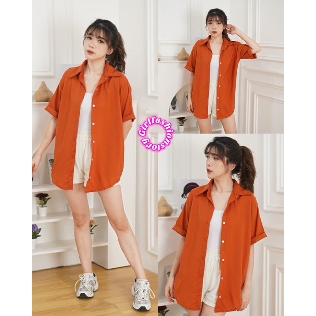 GFS DALE OVERSIZE KEMEJA OUTER SHIRT ATASAN WANITA