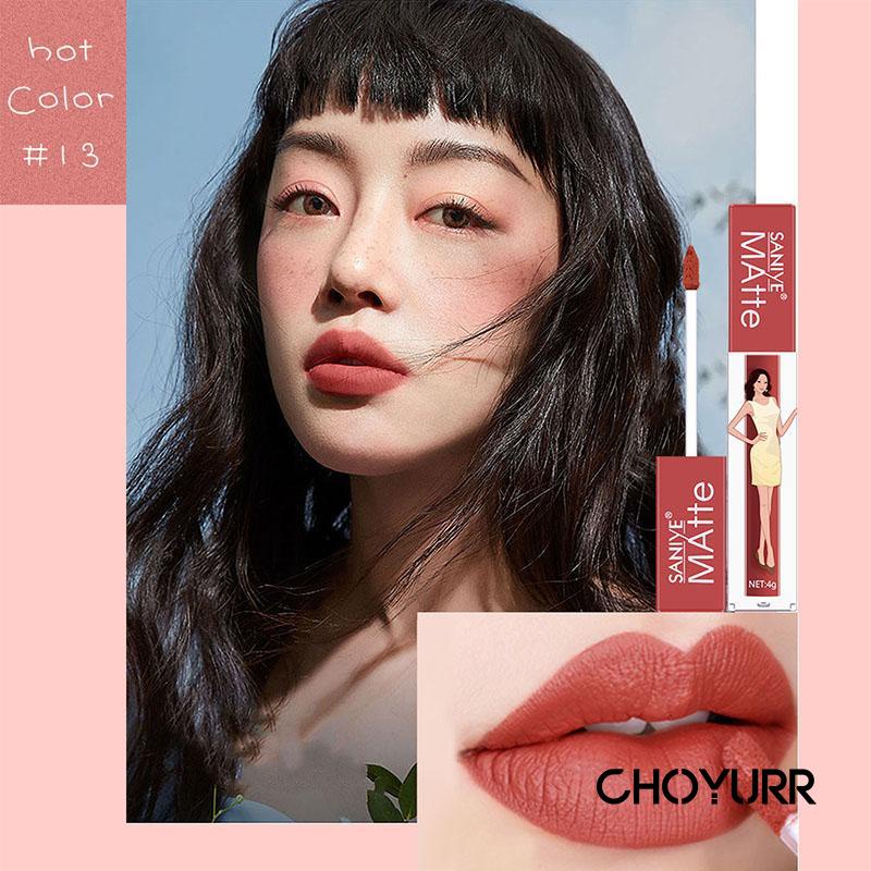 【COD】Matte Lipstick Tahan Lama Tahan Air Small Square Tube Lip Gloss Non Stick Cup Easy Color Lip Glaze-CH