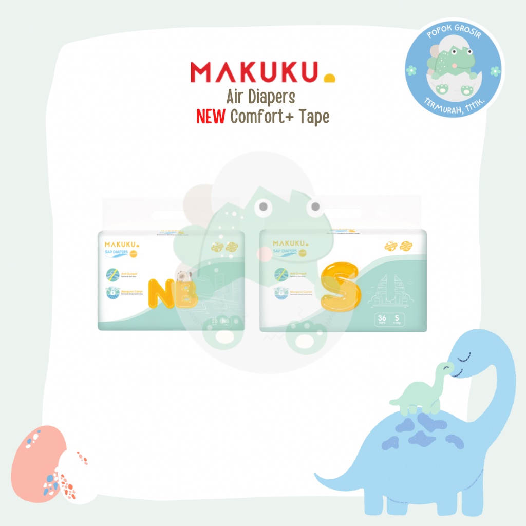 MAKUKU SAP Diapers Comfort+ Tape/Perekat New Generation