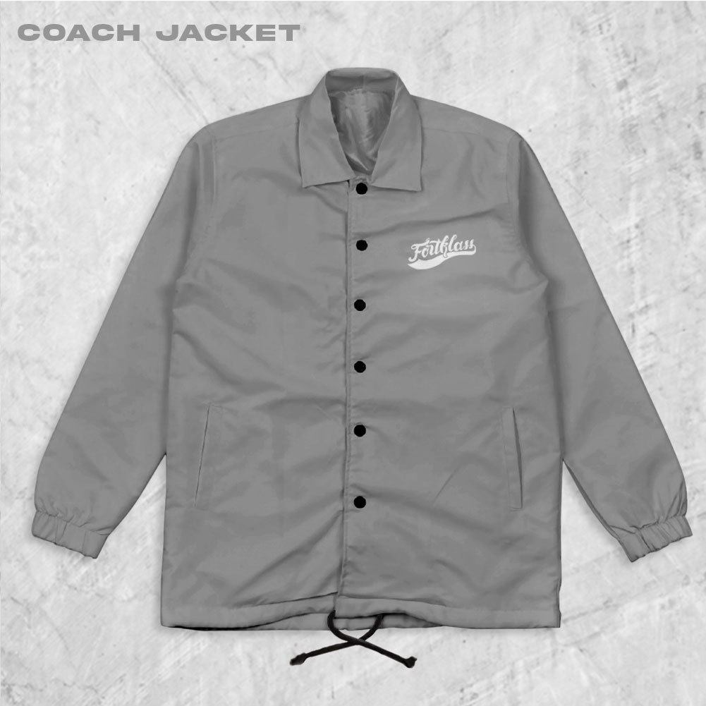 Fortglass CTYPO Coach Jaket Polos Pria Jaket Parasut Unisex Coach Pria Lengan Panjang
