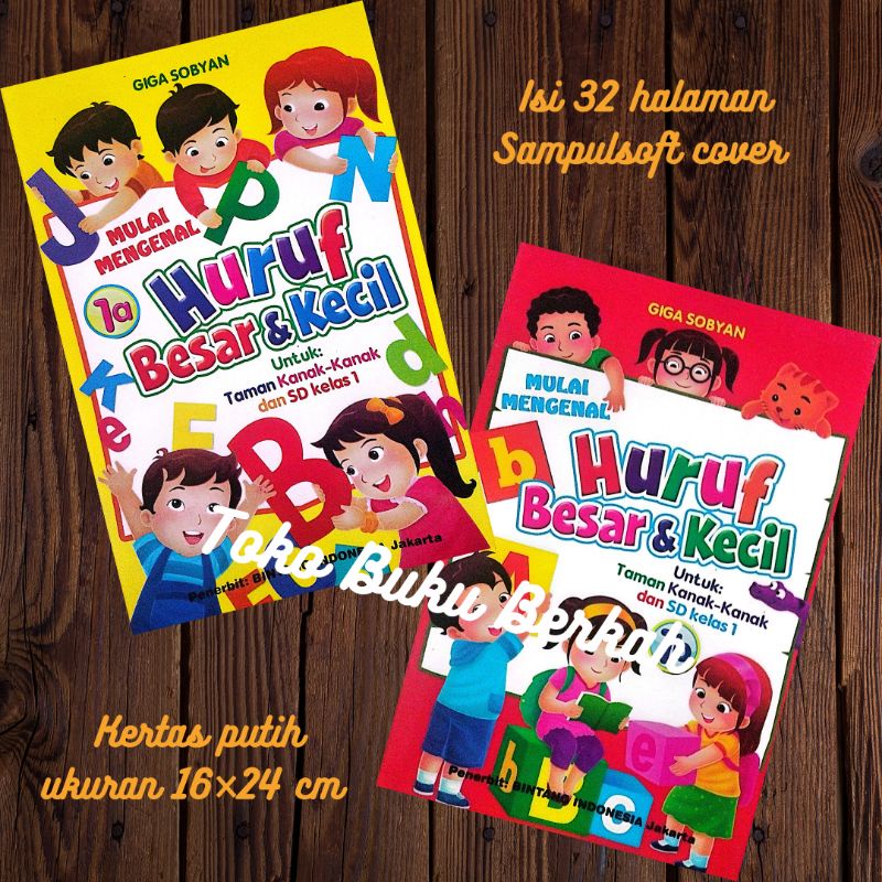 buku mulai mengenal huruf besar kecil 1a dan 1b