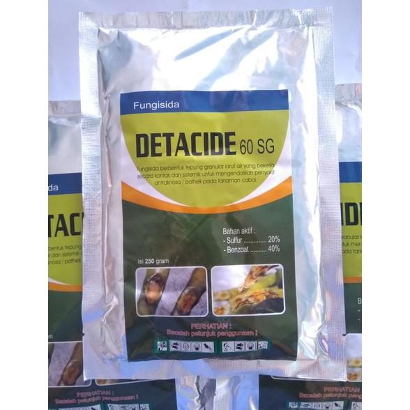 [D66] DETACIDE 60SG 250gram fungisida kontak sistemik untuk pathek,obat patek antraknosa,busuk buah ➚Best Seller