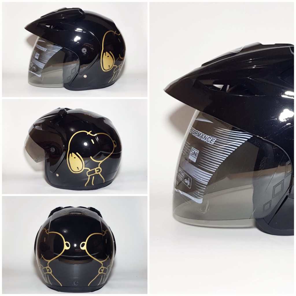 HELM STANDAR SNI HELEM TRENDY MURAH NYAMAN AMAN SNI HEiLM MOTOR SNI VEGA hitam putih merah HALF FACE