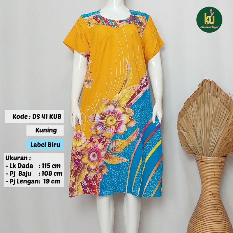 COD DS 41 KUB DASTER BATIK KENCANA UNGU ASLI ORIGINAL LABEL BIRU DASTER LENGAN MOTIF RANDOM