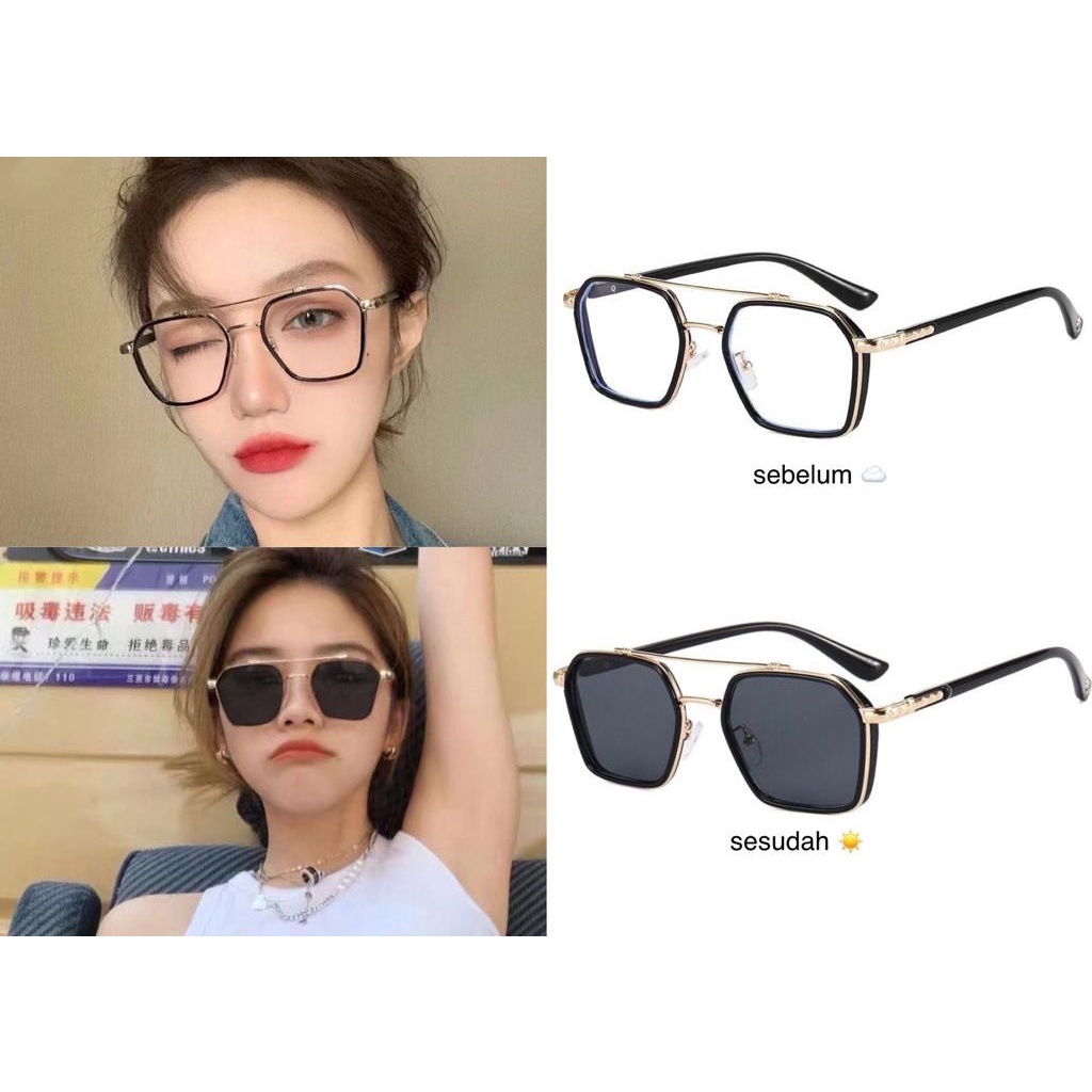 Kacamata Gaya Photocromic Kekinian Kacamata Fashion Korea Kacamata Selebgram Kacamata Fashion Wanita