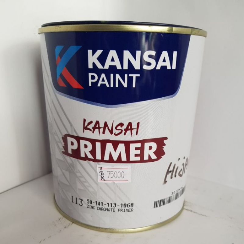 Ftalit Kanzai Zinc Chromate Primer 113 Green Cat Dasar Cat Kayu & Besi 1Ltr