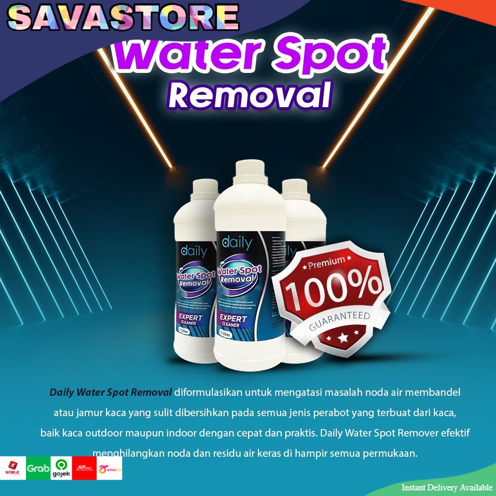 Cairan Pembersih Kaca - Pembersih Kaca Cermin Kerak Jamur Kaca Daily Water Spot Removal 1 Liter