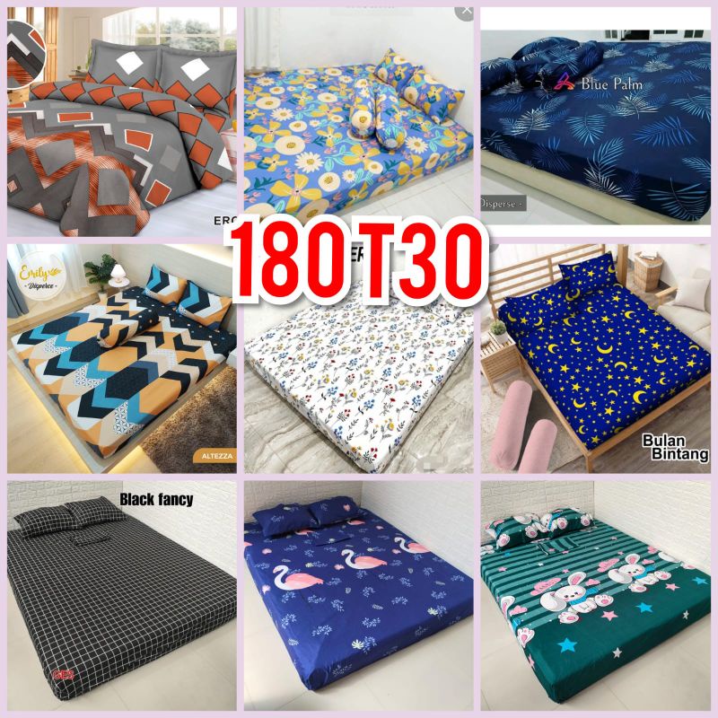 sprei homemade 180t30 Anti Geser Atau Dobel Karet