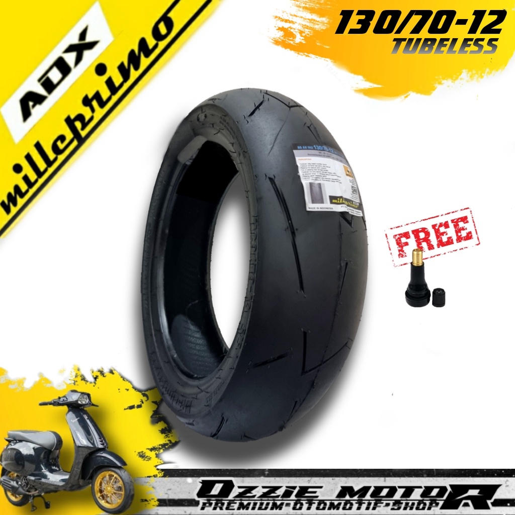 Ban ADX Milleprimo 130/70-12 Tubeless Ban racing vespa matic ring 12