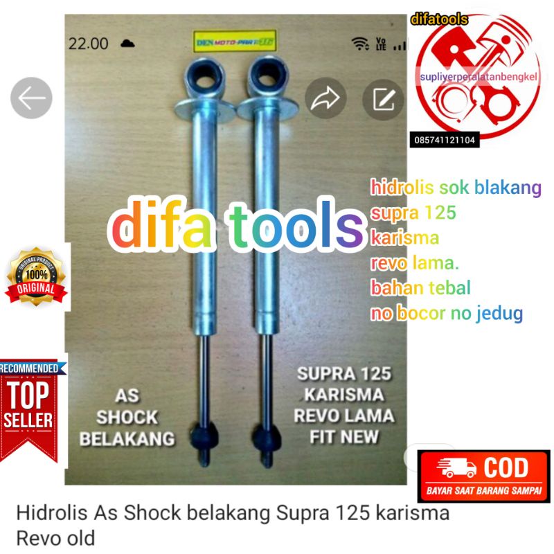 Hidrolis As Shock belakang Supra 125 karisma Revo old