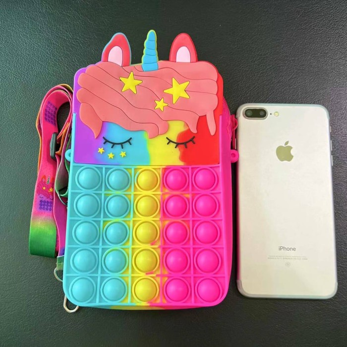 GROSIR JUMBO BESAR TAS ANAK POPIT JELLY / TAS POP IT ANAK SELEMPANG - UNCRNBSR-RGBBIR