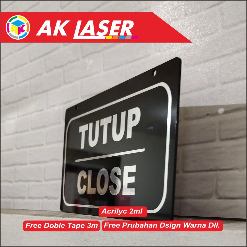 

RK AKRILIK SIGANGE OPEN CLOSE BULAK BALIK TIPE 2