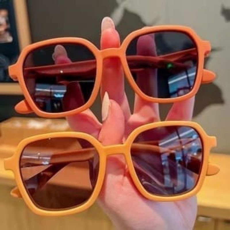 Kacamata Anak Kotak  Persegi Kacamata Hitam Fashion Unisex