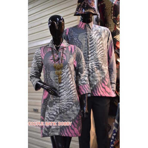 COUPLE BATIK KEMEJA TUNIK BAHAN DOBBY PREMIUM