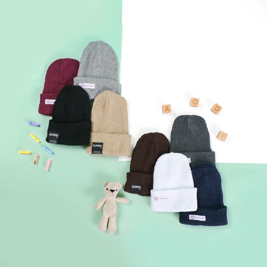 Fairy Baby Kids Beanie Knit Hat | Kupluk Rajut Basic Bayi Dan Anak 1-3 Tahun