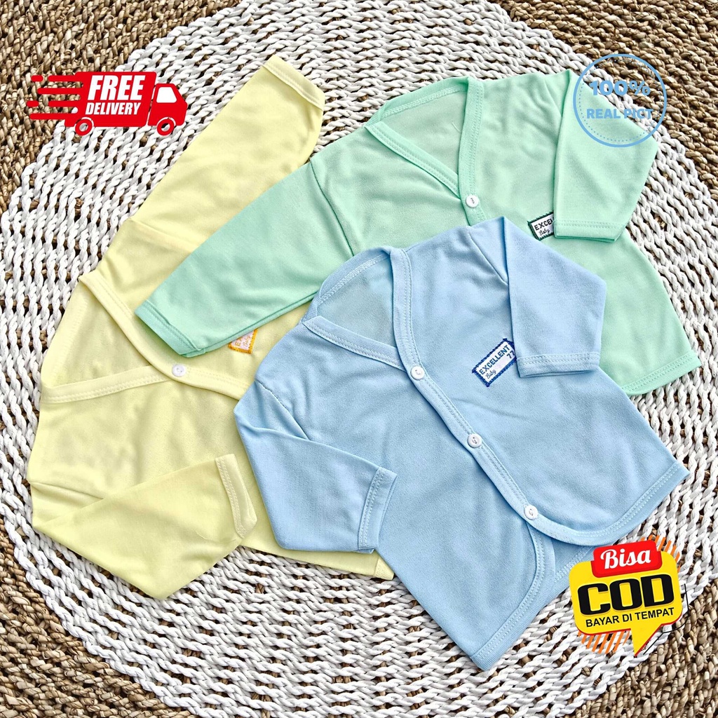 Baju Bayi Panjang POLOS Newborn merk SNI EXCELLENT 77