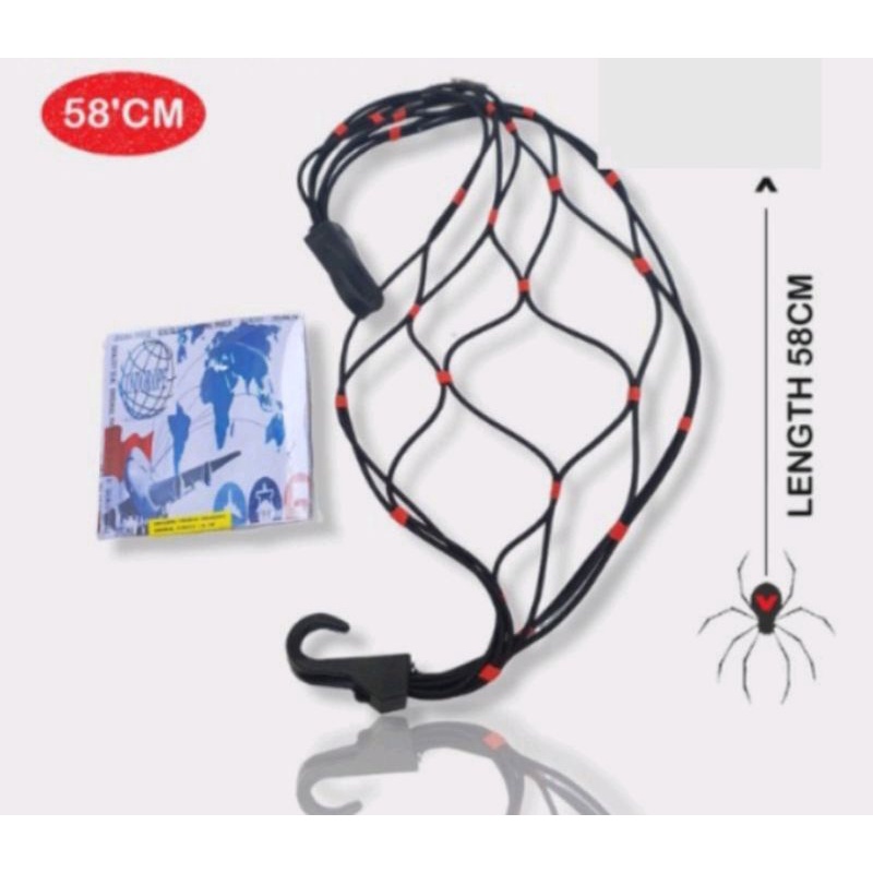 Jaring Helm Motor  (pilih warna) Tali Jala net Jok Spider New Design