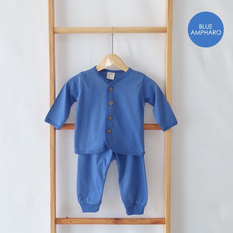 Setelan Libby Comfy set Panjang / setelan libby Polos kancing depan