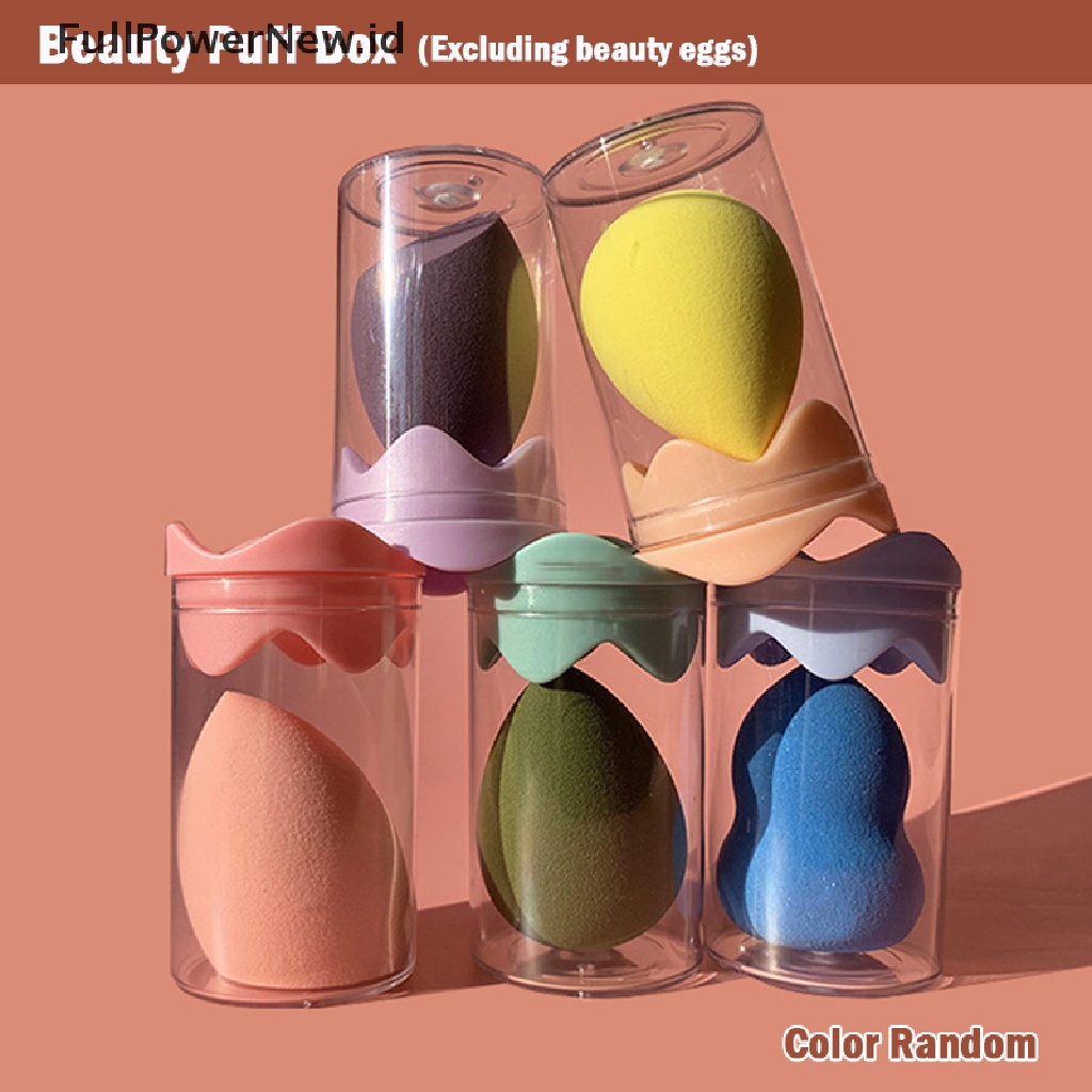 Power Foundation Makeup Sponge Set Holder Kotak Penyimpanan Aksesoris Makeup Tools ID