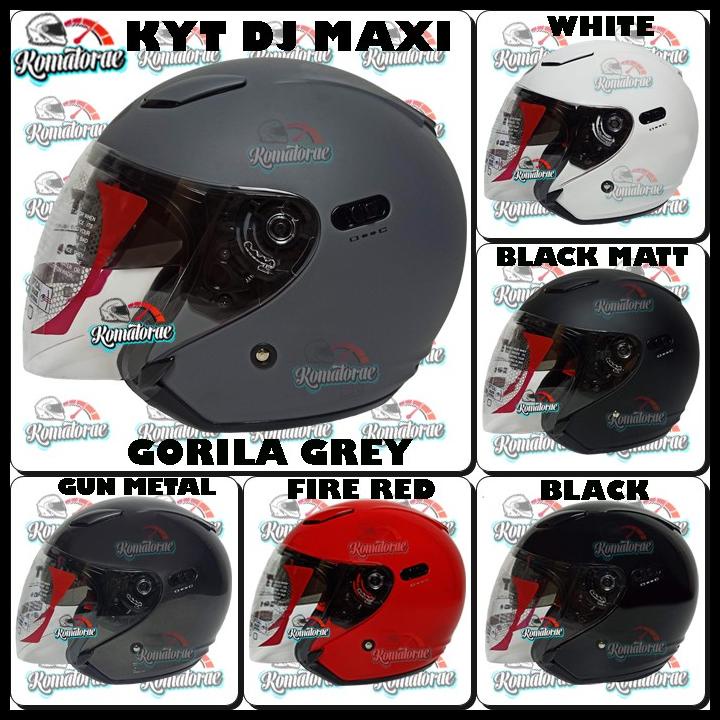 Helm Kyt Dj Maxi Solid Double Visor Bukan Dj Maru Galaxy Kyoto