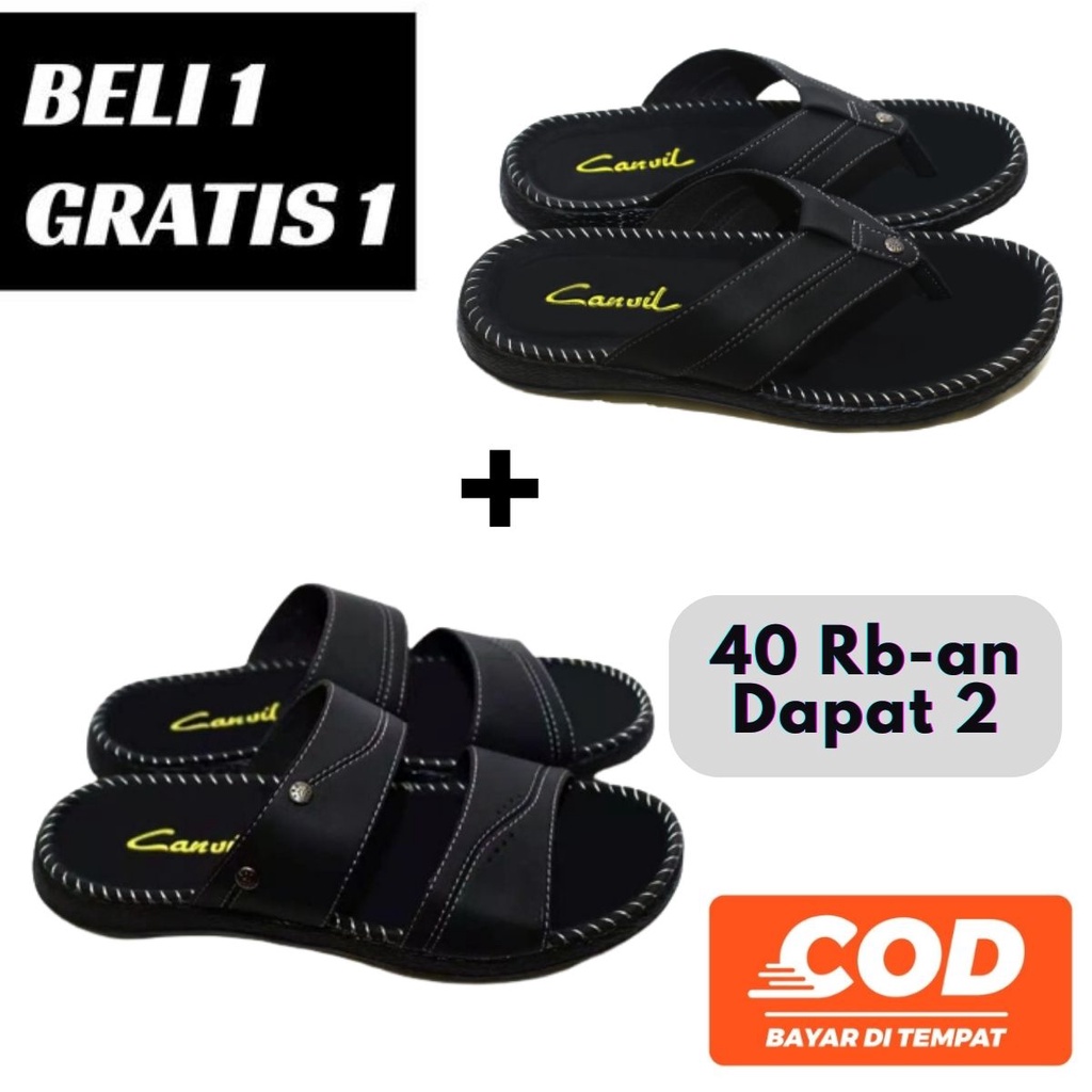 SANDAL KULIT PRIA BELI 1 GRATIS 1 TERMURAH 2023